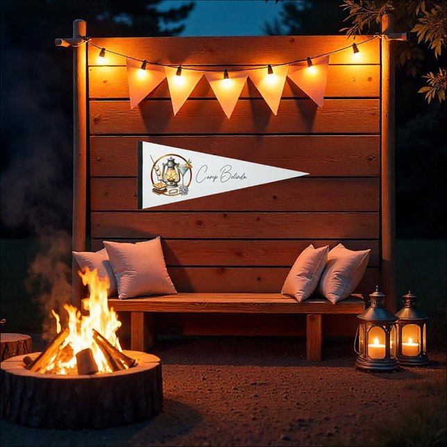 Custom Camp Bride Bachelorette Weekend Pennant Flag (Custom Camp Bride Bachelorette Weekend Pennant Flag)