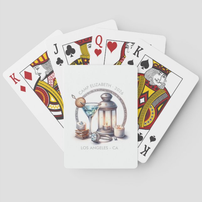 Custom Camp Bride bachelorette Weekend Poker Cards (Back)