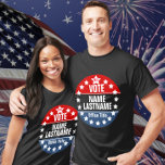 Custom Campaign Election Template T-Shirt<br><div class="desc">Custom campaign template in red,  white and blue colors with stars. zazzle.com/CampaignHeadquarters</div>