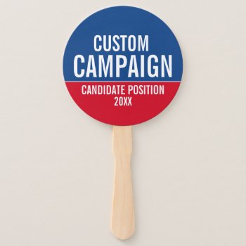 Custom Campaign Gear - Basic Red Blue Parade Hand Fan by theNextElection at Zazzle