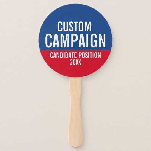 Custom Campaign Gear _ Basic Red Blue Parade Hand Fan
