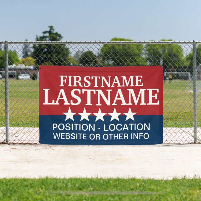 Custom Campaign Gear for Local and State Elections Banner (Insitu)