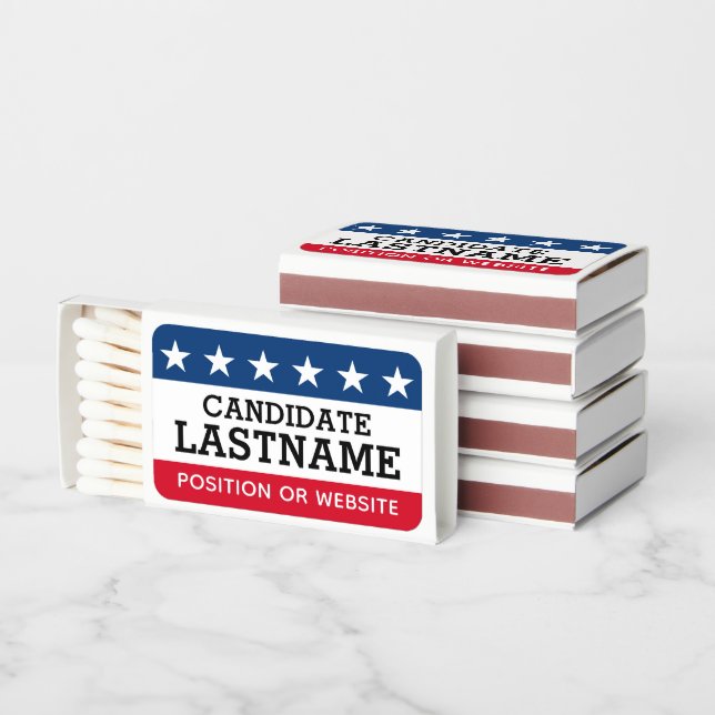 Custom Campaign Gear with Name and Text Matchboxes (Stacked)