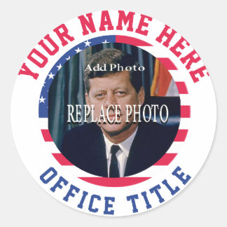 Custom Campaign Photo Classic Round Sticker