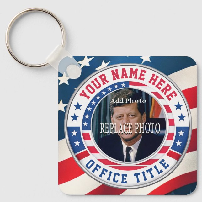 Custom Campaign Photo Keychain (Front)