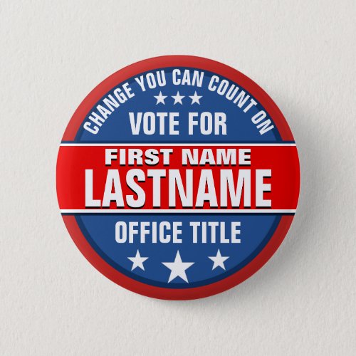 Custom Campaign Political Button