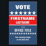 Custom Campaign Political Template Flyer<br><div class="desc">Custom campaign political flyer template in red,  white and blue with stars. Great for starting and maintainging a successful campaign.  zazzle.com/CampaignHeadquarters</div>