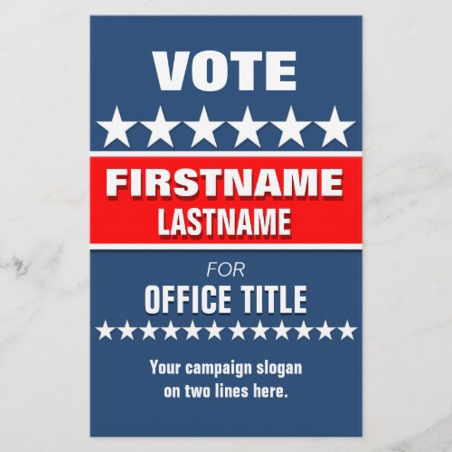 Custom Campaign Political Template Flyer