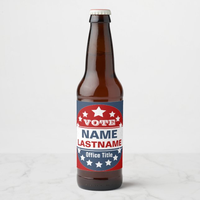 Custom Campaign Template Beer Bottle Label (Front)