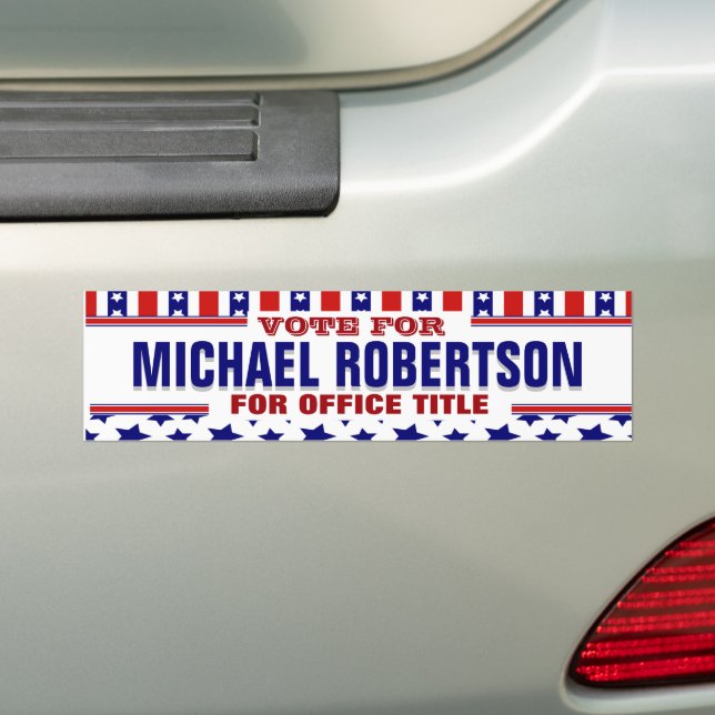 Custom Campaign Template Bumper Sticker (On Car)