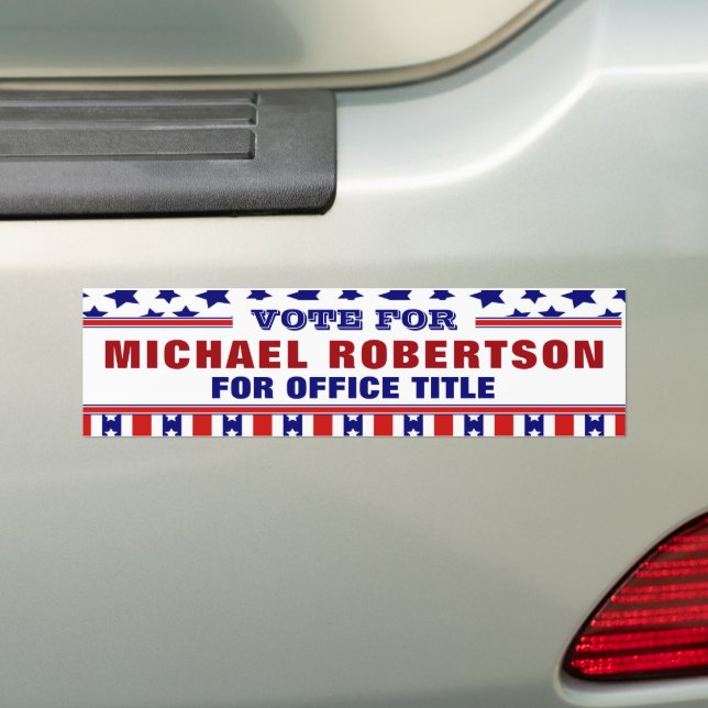 Custom Campaign Template Bumper Sticker (On Car)