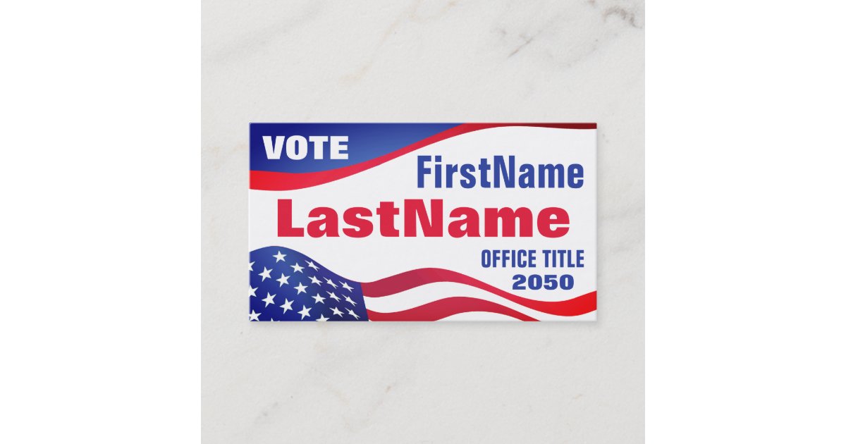 Custom Campaign Template Business Card 