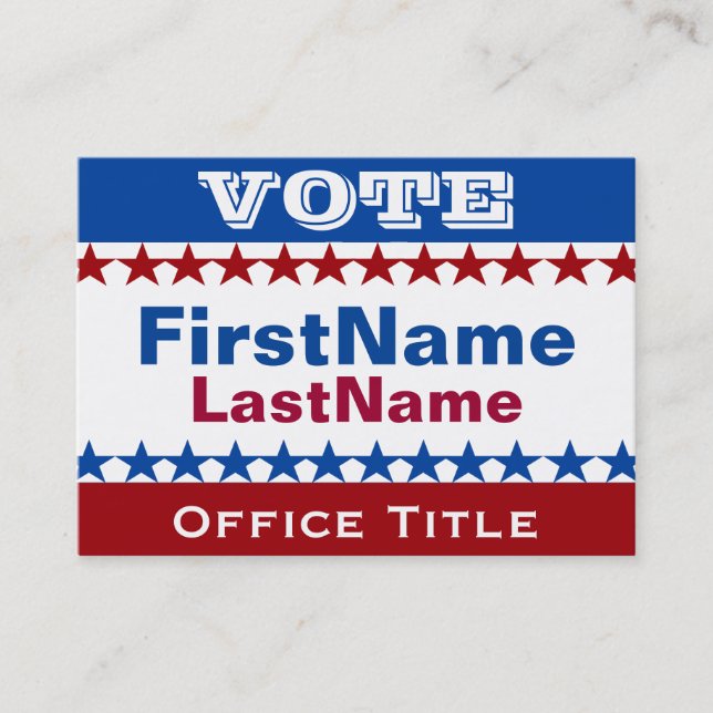 Custom Campaign Template Business Card (Front)