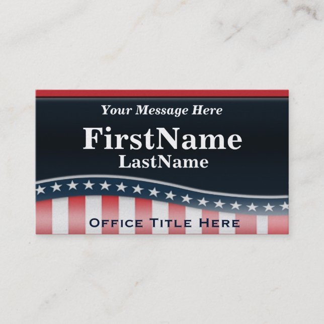 Custom Campaign Template Business Card (Front)