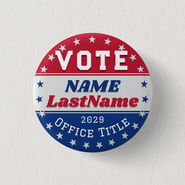 Custom Campaign Template for Elections Button (Front)