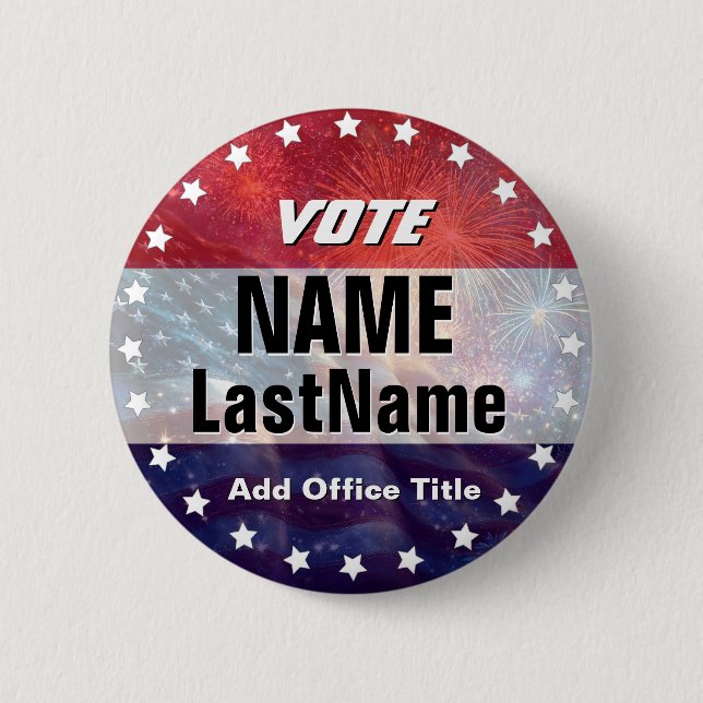 Custom Campaign Template for Elections Button (Front)