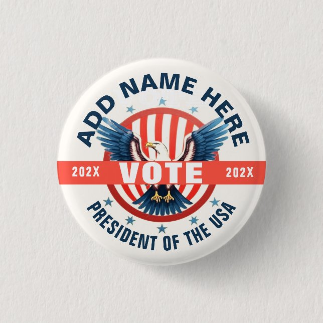 Custom Campaign Template for Elections Button (Front)