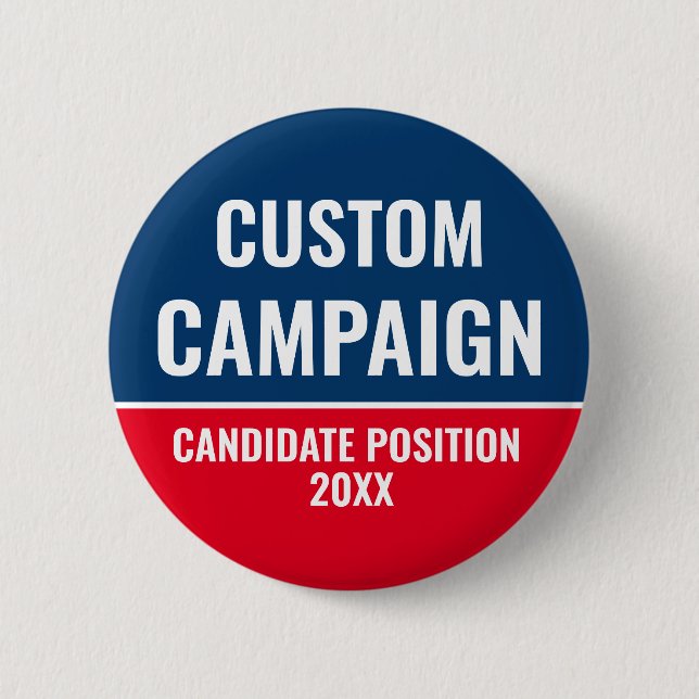 Custom Campaign Template for Elections Button (Front)