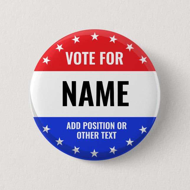 Custom Campaign Template for Elections Button (Front)