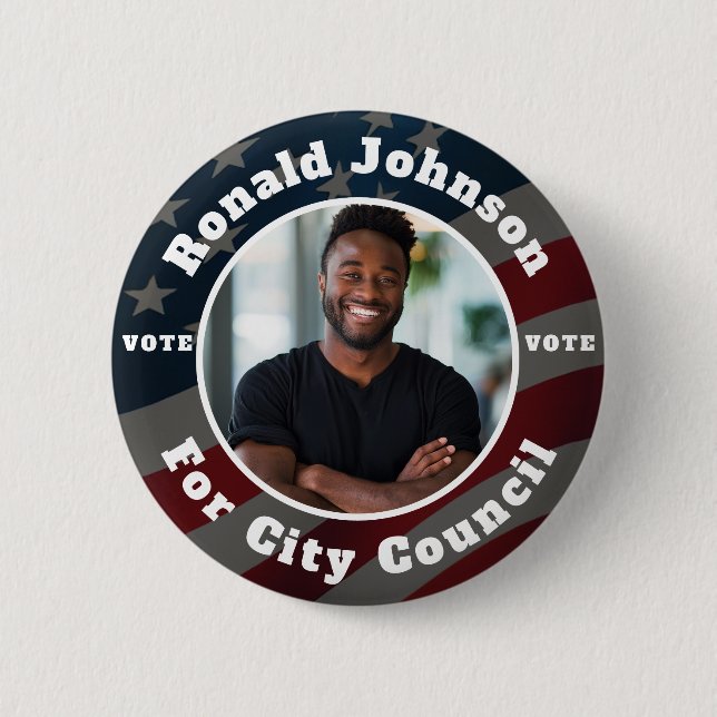 Custom Campaign Template for Elections Button (Front)