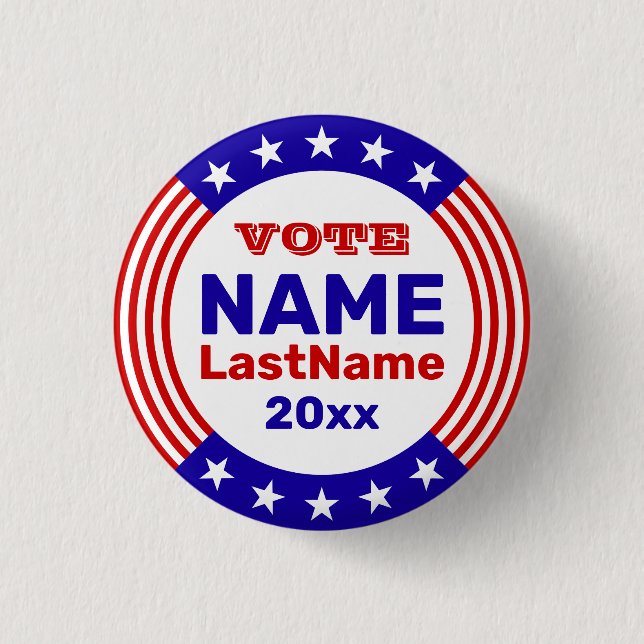 Custom Campaign Template for Elections Button (Front)