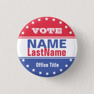 VOTE BLUE SHIPS FREE Democratic 1 1/2 inch Pin-Back Button SEEING RED 