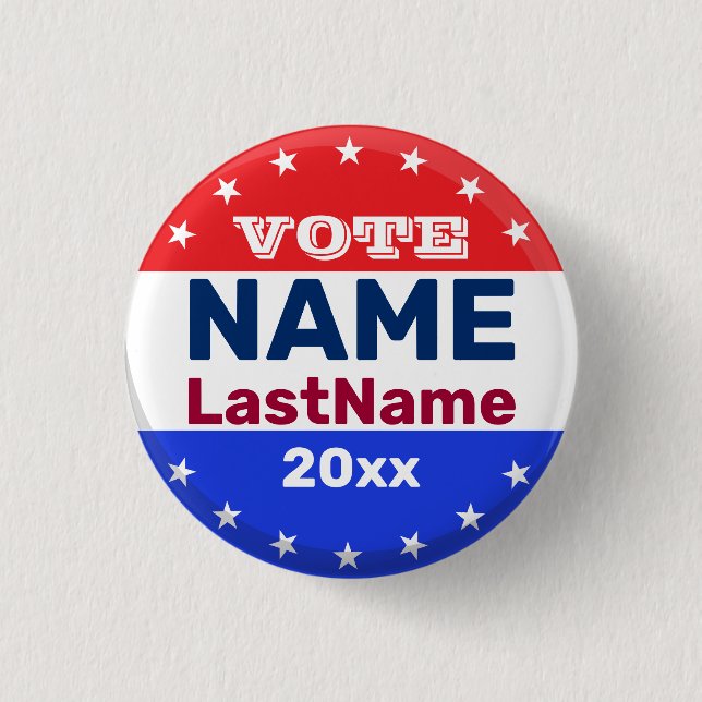 Custom Campaign Template for Elections Button (Front)