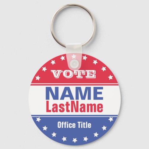 Custom Campaign Template for Elections Keychain