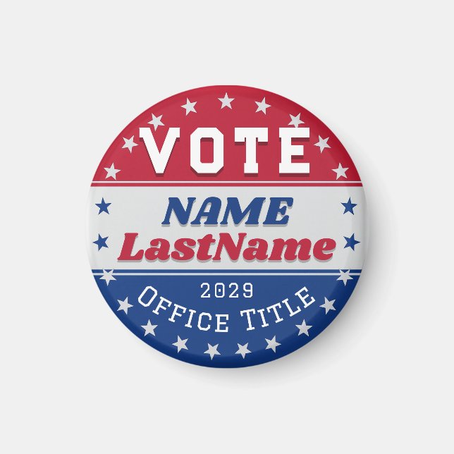 Custom Campaign Template for Elections Magnet (Front)