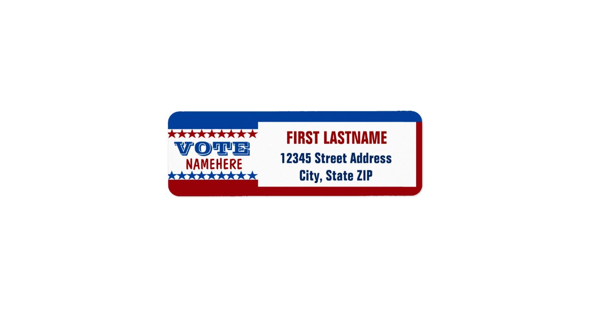 Custom Campaign Template Label | Zazzle