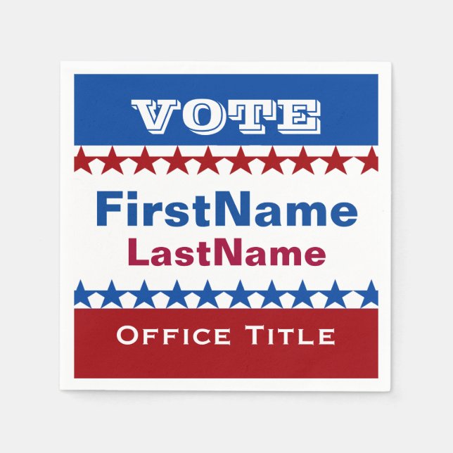 Custom Campaign Template Napkins (Front)