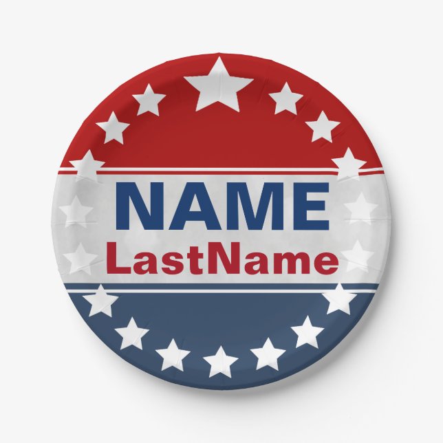 Custom Campaign Template Paper Plates (Front)