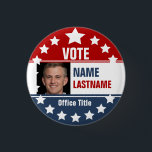 Custom Campaign Template Photo Button<br><div class="desc">Custom campaign button template for elections. Makes a great gift for voters,  campaign contributors,  politicians,  volunteers,  memorabilia and more! See more at zazzle.com/CampaignHeadquarters or http://CampaignOutlet.com</div>