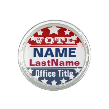 Custom Campaign Template Ring by CampaignHeadquarters at Zazzle