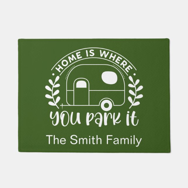 Custom Camping Camper Trailer Rv Doormat (Front)