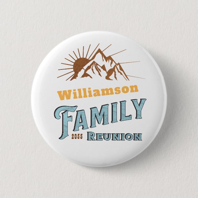 Custom Camping Family Vacation Matching  Button (Front)