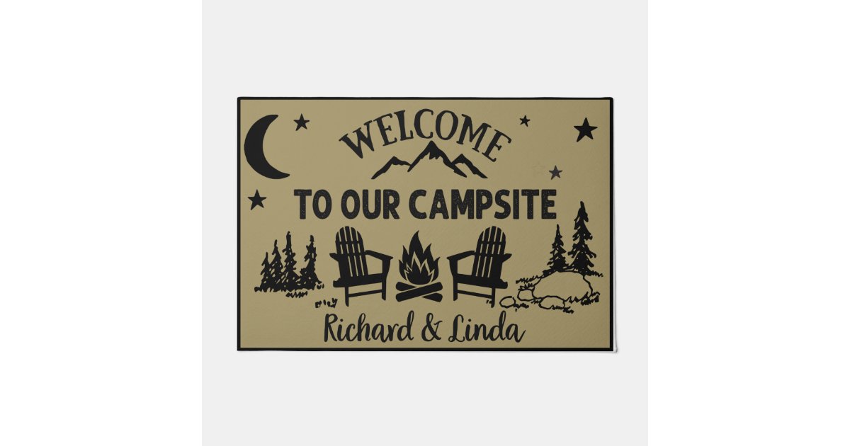 Custom Camper Door Mat with Name,Personalized Rv Decorations for Inside  Camper with Family Name,Customized Camper Rugs accessories Decor Non-Slip