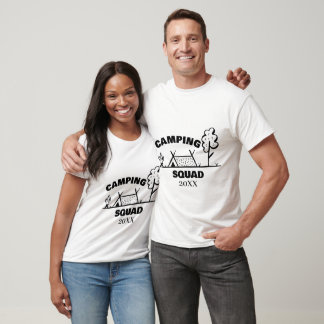 Custom Camping Squad Family Vacation Year T-Shirt