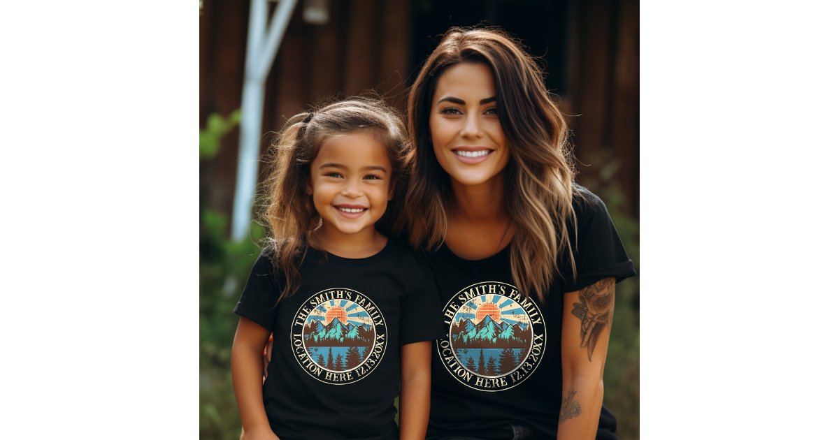 Custom camping team matching family reunion T-Shirt | Zazzle