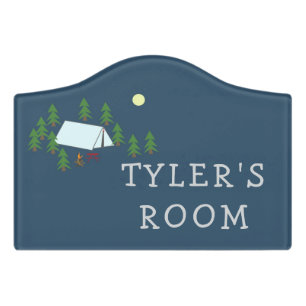 Custom Camping Theme Room Door Sign
