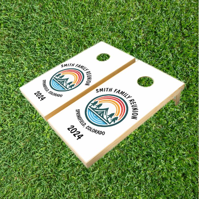 Custom Camping Vacation Family Reunion or Event Cornhole Set (Creator Uploaded)