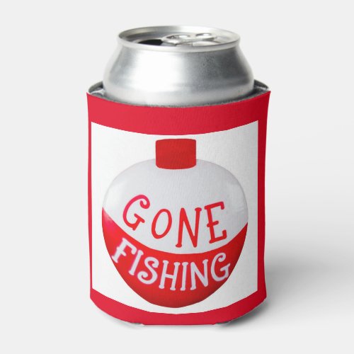 CUSTOM CAN COOLER GONE FISHING CAN COOLER