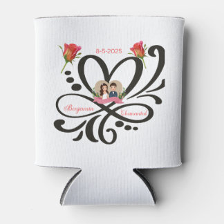 Custom Can Cooler, Wedding Favor, Anniversary Gift Cooler