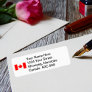 Custom Canada Canadian Flag Address Label