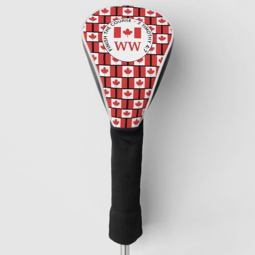 Custom Canadian Flag of Canada Monogram DRIVER Golf Head Cover