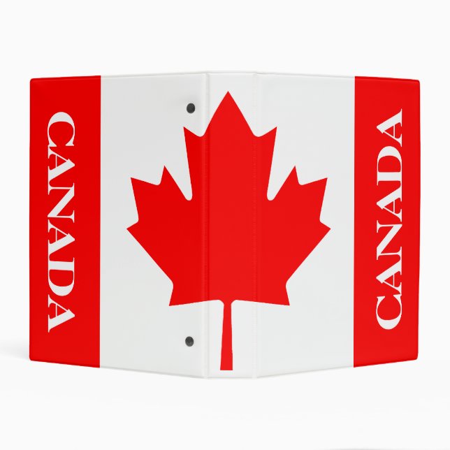 Custom Canadian flag small mini office binder (Background)