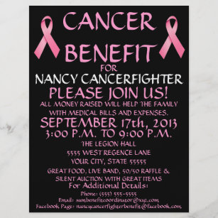 cancer fundraiser flyer template