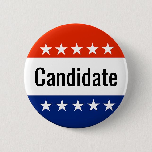 Custom Candidate Campaign 2026 Election Pinback Button (Front)