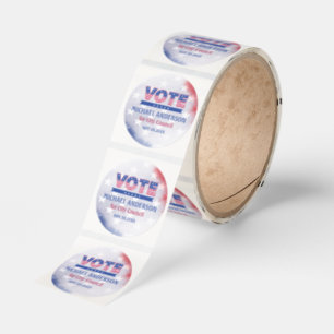 Custom Candidate Campaign Election Patriotic Vote Classic Round Sticker