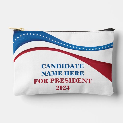 Custom Candidate for President 2024 Election Accessory Pouch